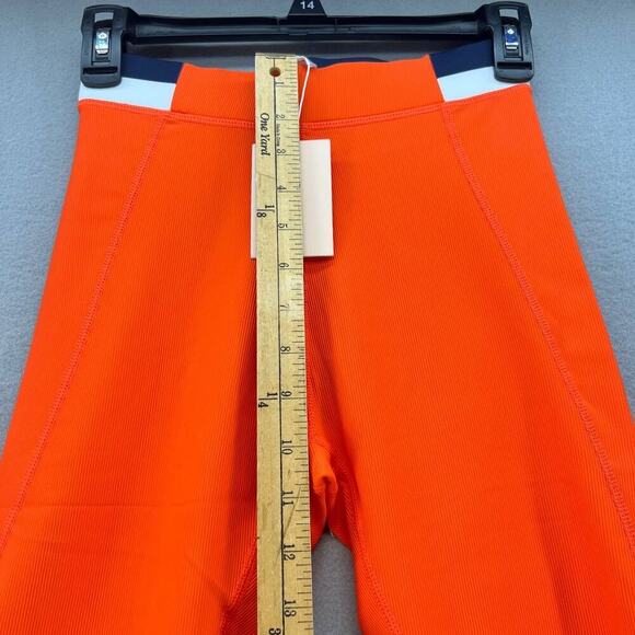 NWT Wilo The Label By Anthropologie Contra Workout Set Size X Small Orange/Navy - Picture 9 of 14